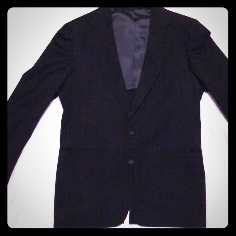 Men’s blue pinstripe suit